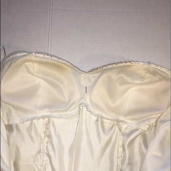 PROM SPEECHLESS 11 Jr. Satin& Tulle Dress 🍒Boned Bustier White & Gold Stunning - Picture 9 of 16